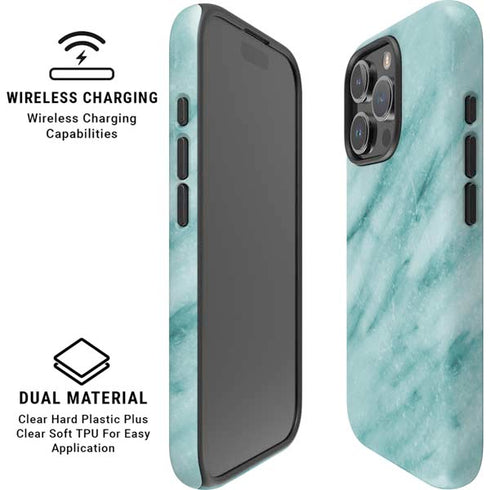 Turquoise Marble iPhone 16 Pro Magsafe Impact Case